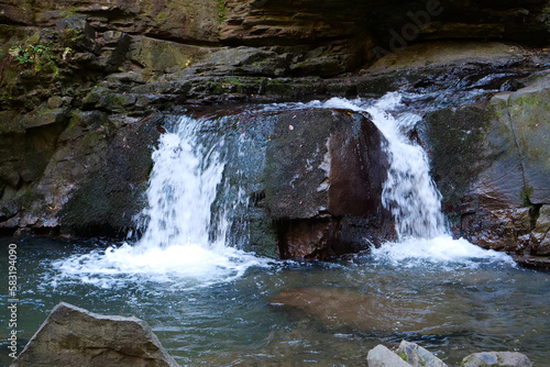 Beautiful little waterfall in mountain