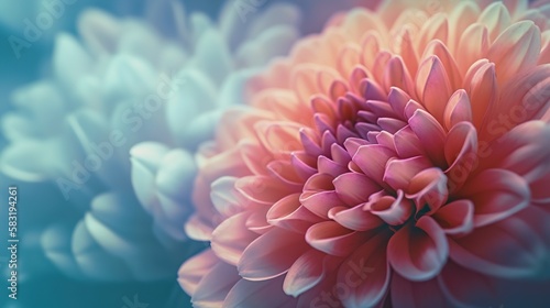 Abstract flower background with soft colors  Generative AI