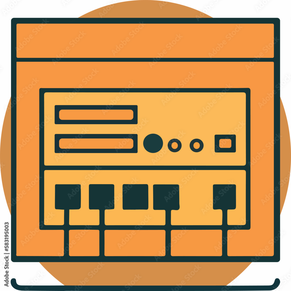 Management panel representing a network interface icon vector illustration Management panel representing a network interface icon vector illustration