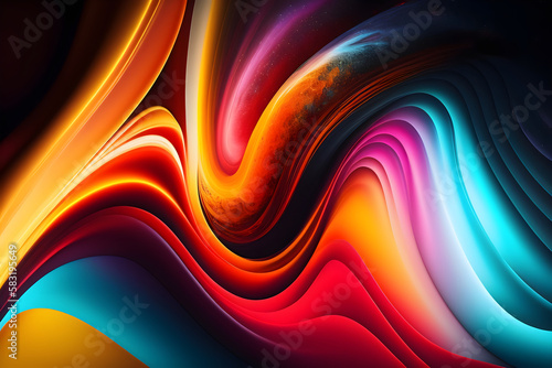 Abstract 3D background with waves