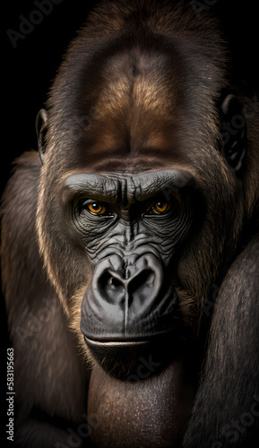 Gorilla. Generative AI © simpledesign79