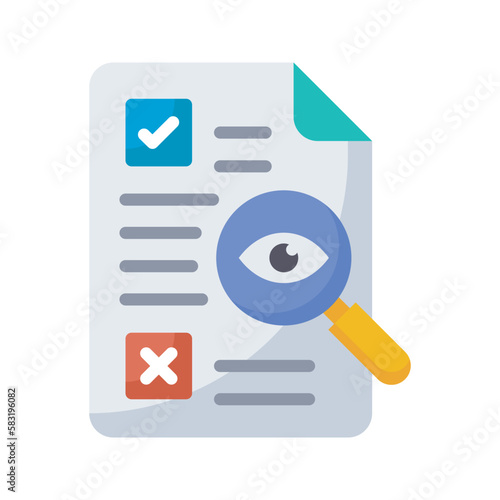 Content proofreading  vector flat Icon Design illustration. SEO Development And Marketing Symbol on White background EPS 10 File