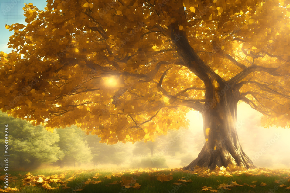 autumn tree in the forest