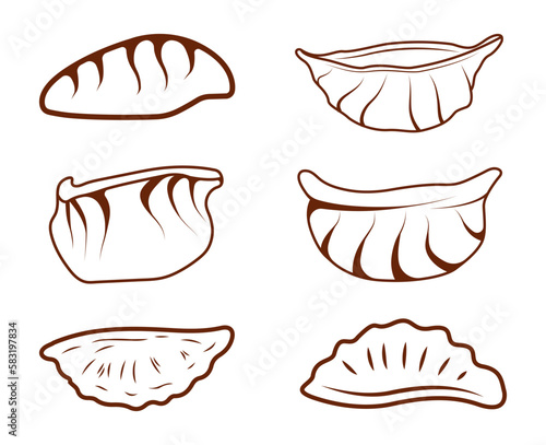 Jiaozi Illustrations Vector With Chopstick. Premium Vegetable Jiaozi Dumpling Steam Bamboo Minimal Meal Tasty Menu Delicious Jiaozi Food Clip Art.