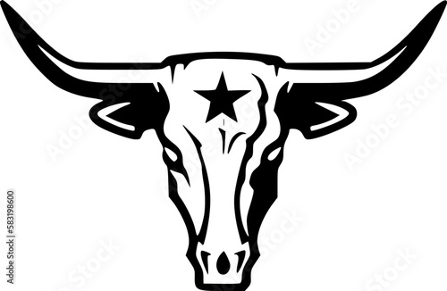 Texas Longhorn Head - High Quality Vector Logo - Vector illustration ideal for T-shirt graphic