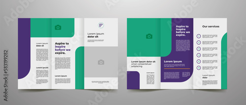 corporate a4 business trifold brochure design template  