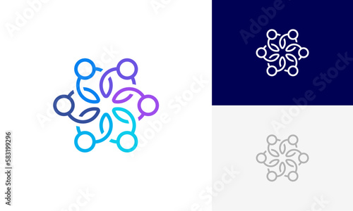 community logo, social community logo, global community logo, human family logo icon design vector © DevArt