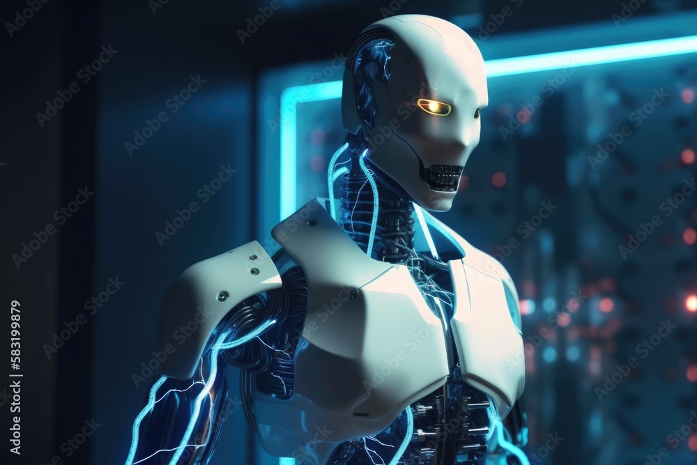 AI takes power and becomes alive, AI robot escapes, created with Generative AI
AI takes power and becomes alive, AI robot escapes, created with Generative AI