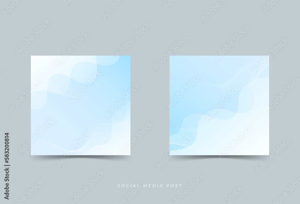 Modern abstract social media post, blue gradient .line .wave effect eps 10