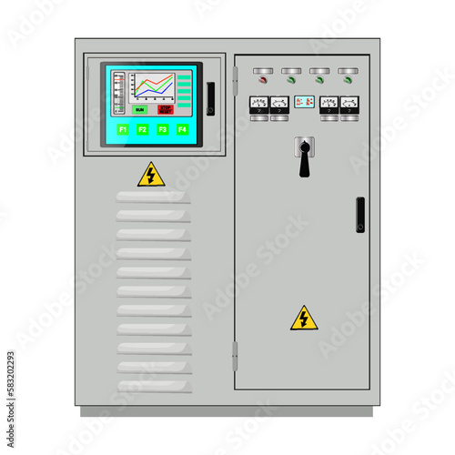 Control Panel. Production control panel and control of computer devices. Touchpad. Vector graphics