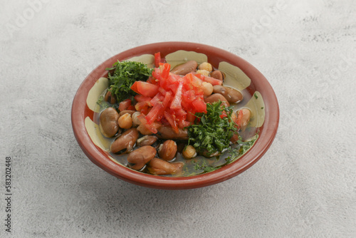 фотографія arabic breakfast food dish foul