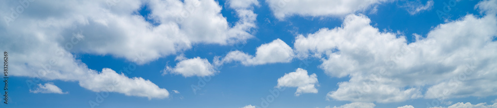 Panoramic sky background. White clouds on the sky Panoramic sky background. White clouds on the sky