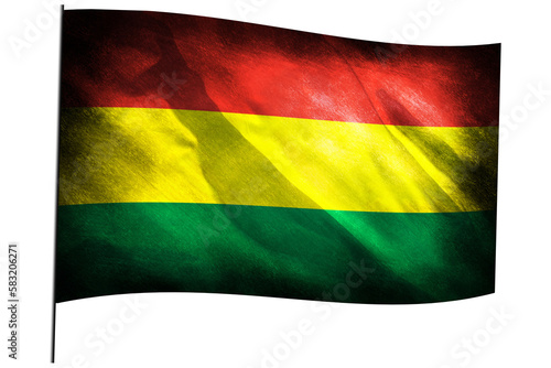 The waving flag of Bolivia