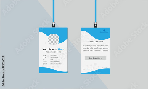 Simple  id card template for your businesss