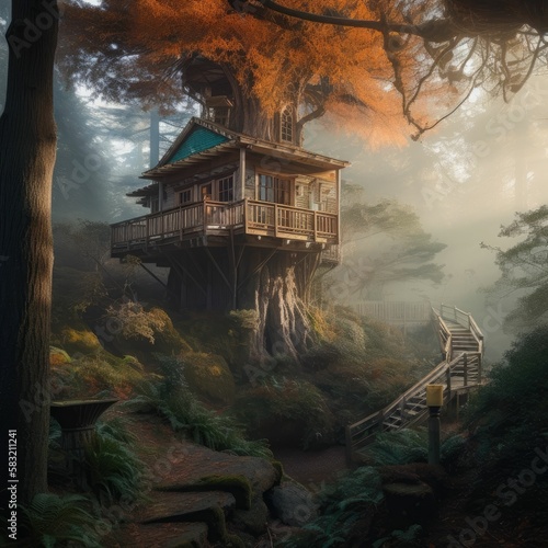 treehouse in the woods © At Home Stock