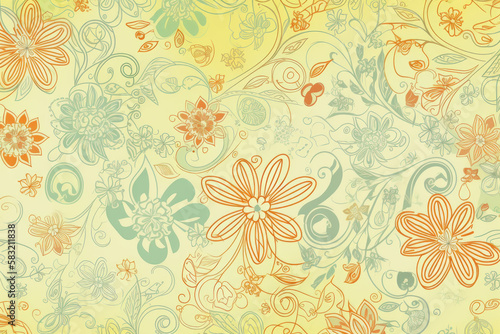 Wallpaper Mural seamless floral pattern Torontodigital.ca