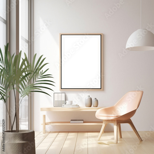 modern interior  Scandinavian style  generative AI