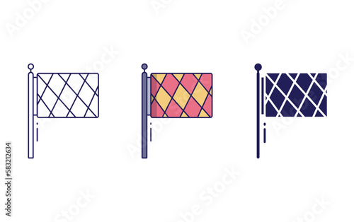 Bavarian fest flag vector icon