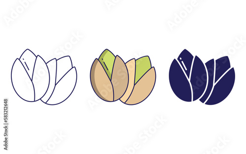 pistachio vector icon