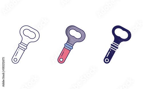 bottle opener vector icon