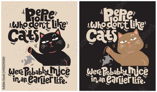 Cat with Mouse - Cat Lover - Funny Cat