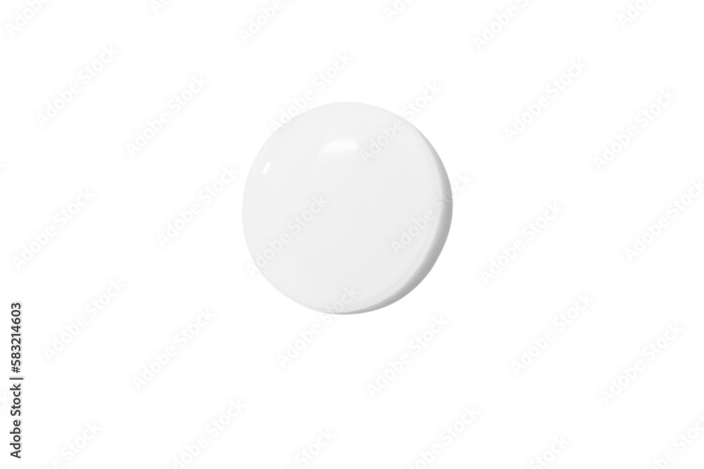 large drops of transparent gel or serum or water, on a white background, top view, isolated large drops of transparent gel or serum or water, on a white background, top view, isolated