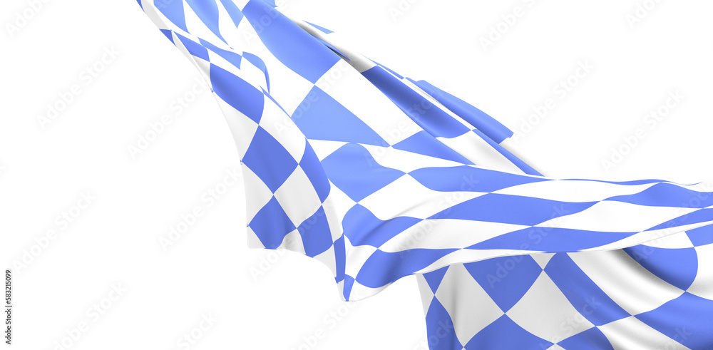 Flag of Bavaria, Germany. 3D rendering illustration of waving sign symbol. Flag of Bavaria, Germany. 3D rendering illustration of waving sign symbol.