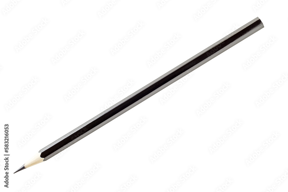 Pencil black, sharpened, isolated on white background with clipping path Pencil black, sharpened, isolated on white background with clipping path