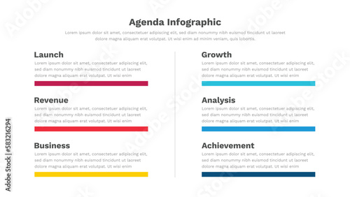 Fully Editable Agenda infographic template