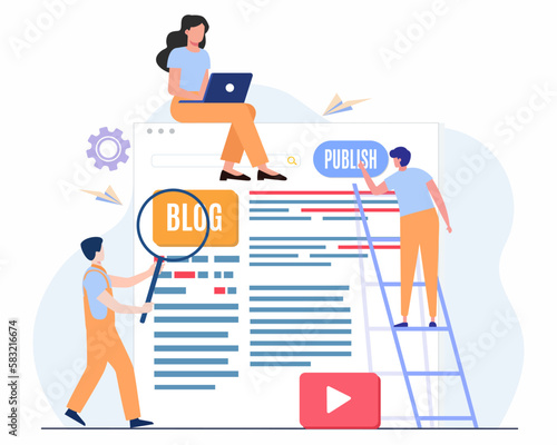 Published Blog, Digital advertising, blog marketing, Social media marketing for website landing page.