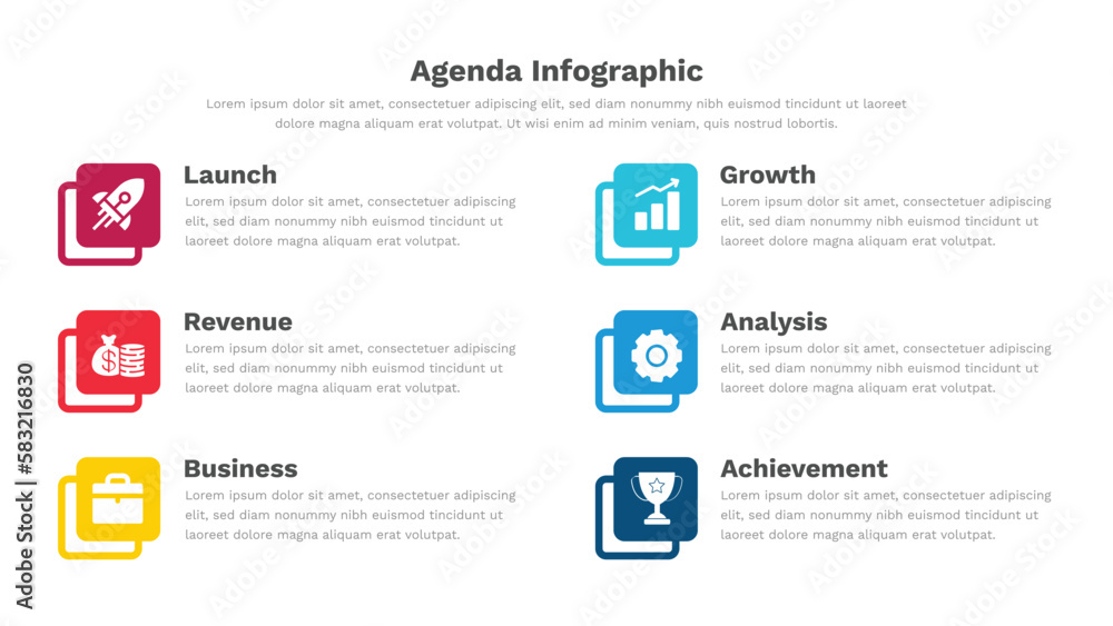 Fully Editable Agenda infographic template Fully Editable Agenda infographic template