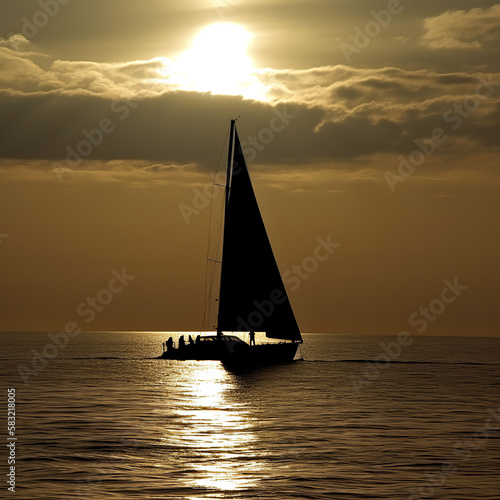 sunset, boat, sailboat, sea, sailing, sail, yacht, water, ocean, sun, ship, summer, travel, sky, silhouette, nature, sunrise, orange, sport, horizon, tropical, landscape, tourism, red, lake, wave