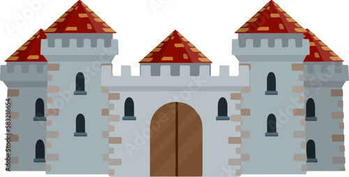 Medieval European stone castle.
