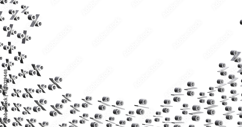 Fototapeta premium percent shopping digital in 3d. background - 3D percent rain illlustration