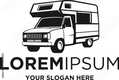 trailer campervan vector logo designs