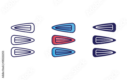 hair clip  vector icon