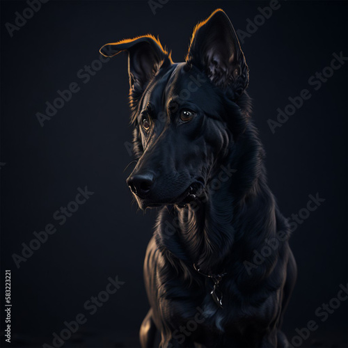 German shepherd dog portrait. © AydinTutas