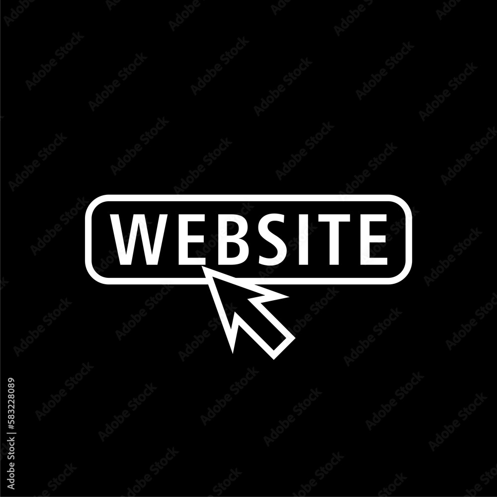 Obraz premium Website icon isolated on black background