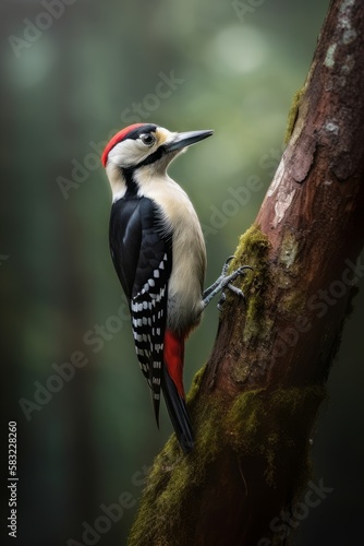 a colorful woodpecker
