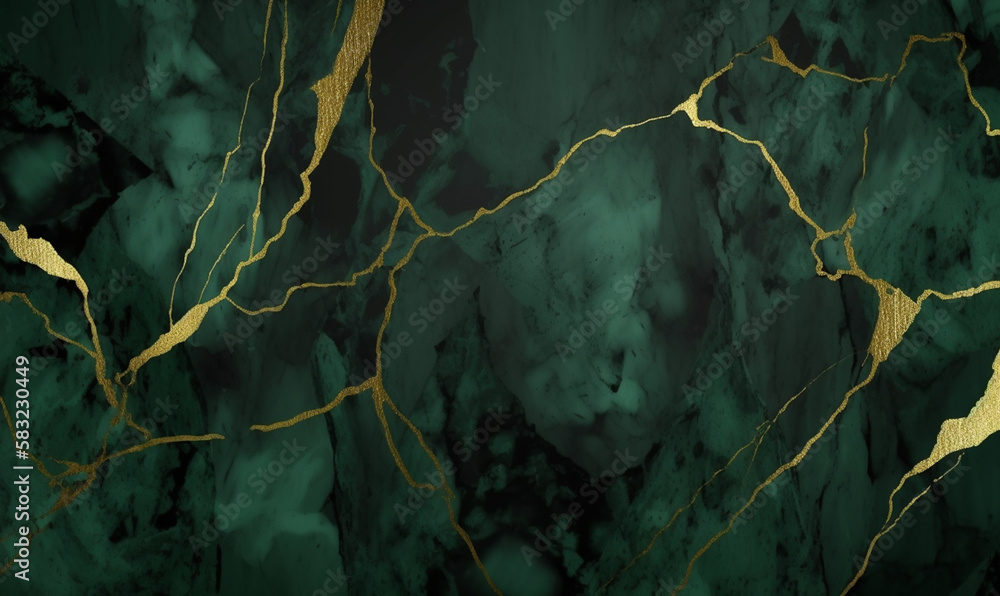 Green and gold stone marble texture background for wallpaper, header or