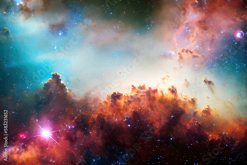 Nebulas and stars cosmic ba...