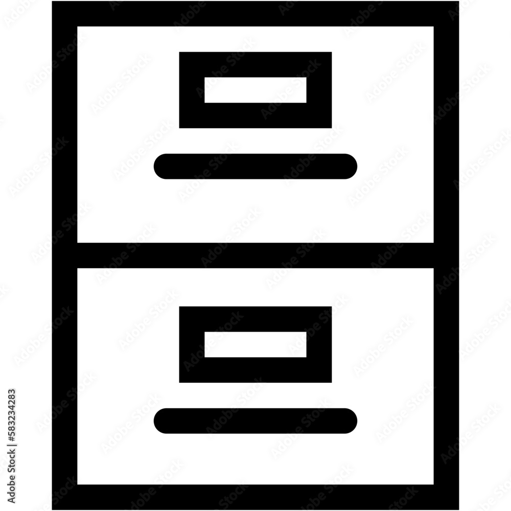 File Cabinet Line Icon File Cabinet Line Icon