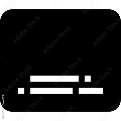 Subtitles Box Glyph Icon