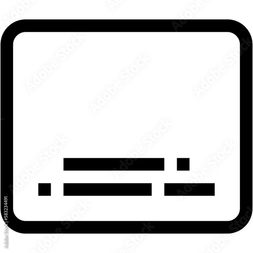 Subtitles Box Line Icon