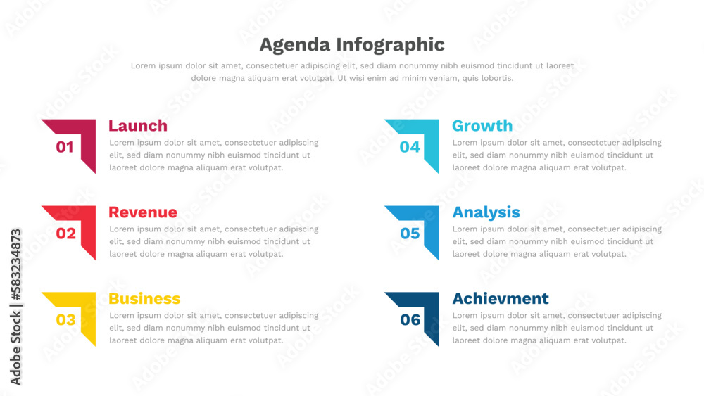 Agenda infographic Template