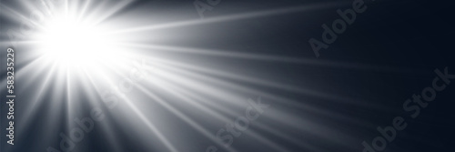 Bright beautiful star.Illustration of a light effect on a transparent background. 