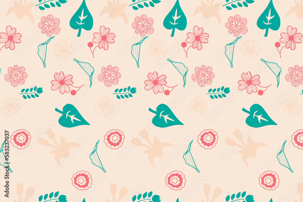 Background seamless Beautiful floral pattern in spring for Wedding, anniversary, birthday and party. Design for banner, poster, card, invitation and scrapbook Background seamless Beautiful floral pattern in spring for Wedding, anniversary, birthday and party. Design for banner, poster, card, invitation and scrapbook