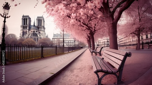 Paris. Incredibly beautiful and romantic France. Generative AI © piai