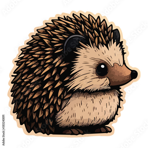 Hedgehog Flat Icon Isolated On White Background