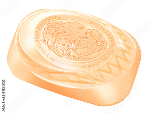 bar of soap isolated on white background

